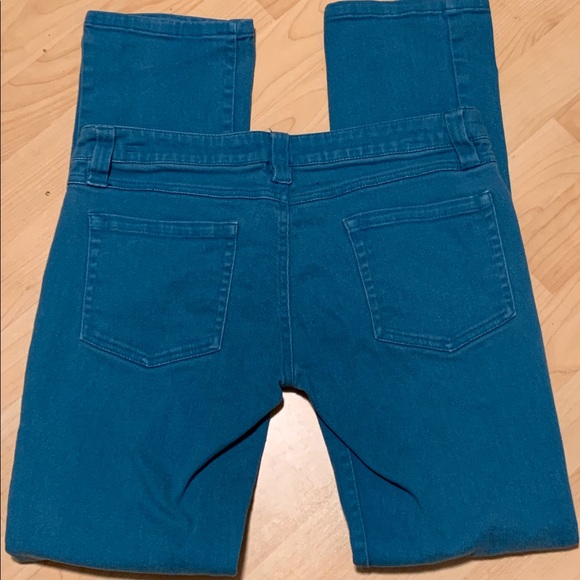 Wet Seal Turquoise Straight Jeans Size 11 Juniors - Picture 3 of 5